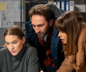 Na sygnale odc. 867. Piotrek (Dariusz Wieteska), Martyna (Monika Mazur), inspektor Urszula Krzaklewska (Małgorzata Tuszyńska)