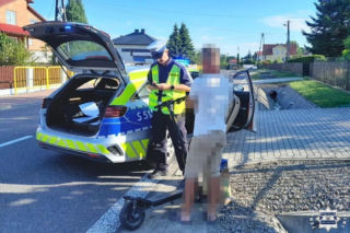 Pijany kierowca hulajnogi zatrzymany w pow. sandomierskim