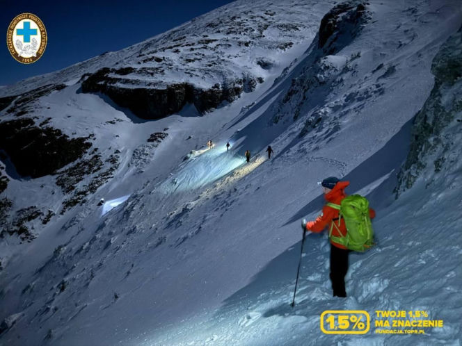 Dramatyczna nocna akcja w Tatrach. Spadli kilkaset metrów, nawigując z Google Maps