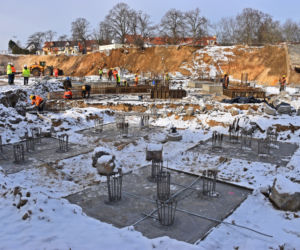 Budowa stadionu w Szczecinie - luty 2021