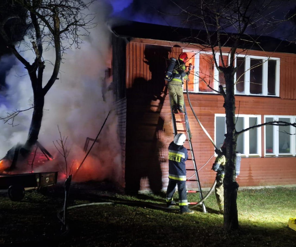 Pożar domu w Tarczku