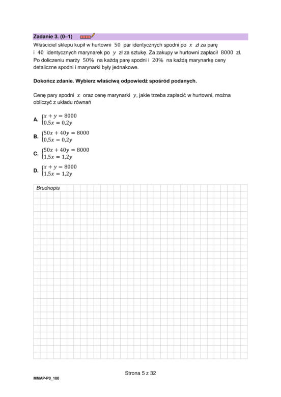 Matura próbna CKE: matematyka
