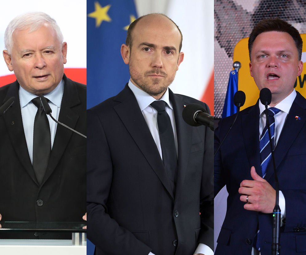 Jarosław Kaczyński, Borys Budka, Szymon Hołownia