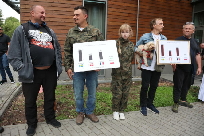 Protest przeciw budowie meczetu na krakowskim osiedlu