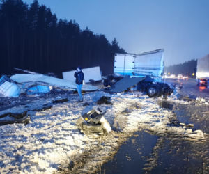 Wypadek na S1 w Dąbrowie Górniczej