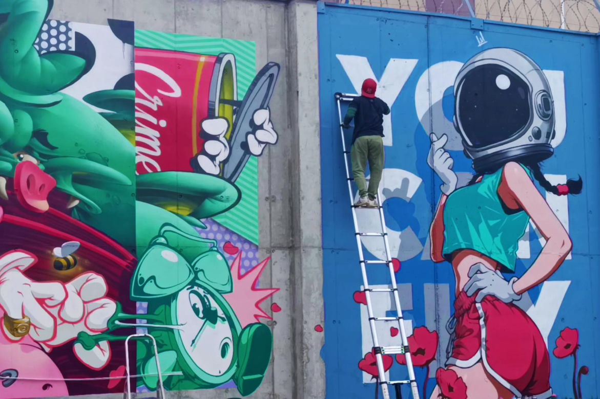 Street-art na murach aresztu