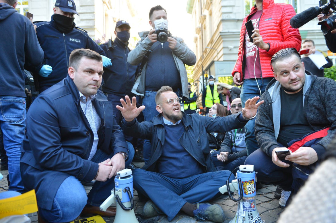 Protest przedsiębiorców pod kancelarią premiera