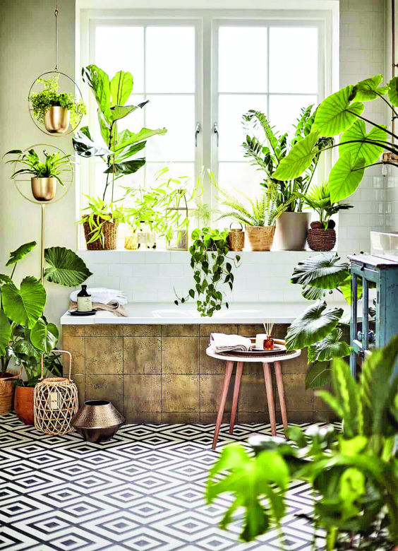 Wnętrza w stylu biophilic – oaza w łazience