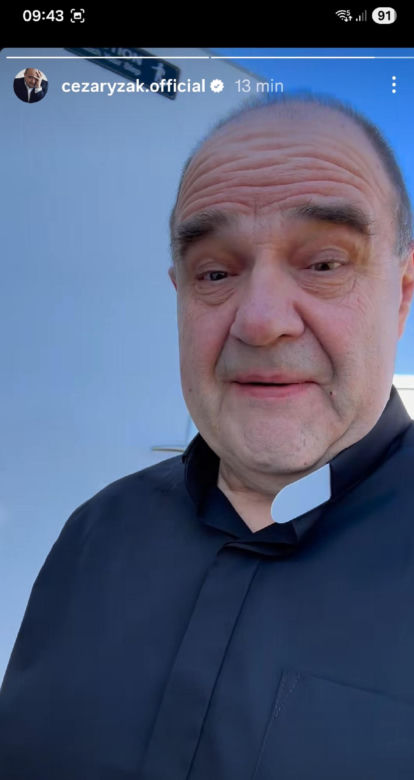 Ranczo 11 sezon. Cezary Żak (ksiądz) na planie