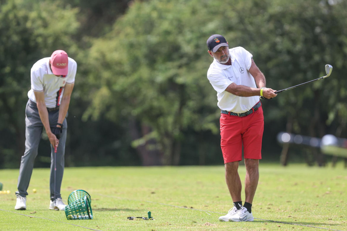 Michał Probierz na polu golfowym