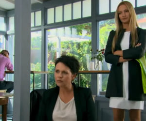 M jak miłość odc. 1108. Marysia (Małgorzata Pieńkowska), Teresa (Dominika Łakomska)