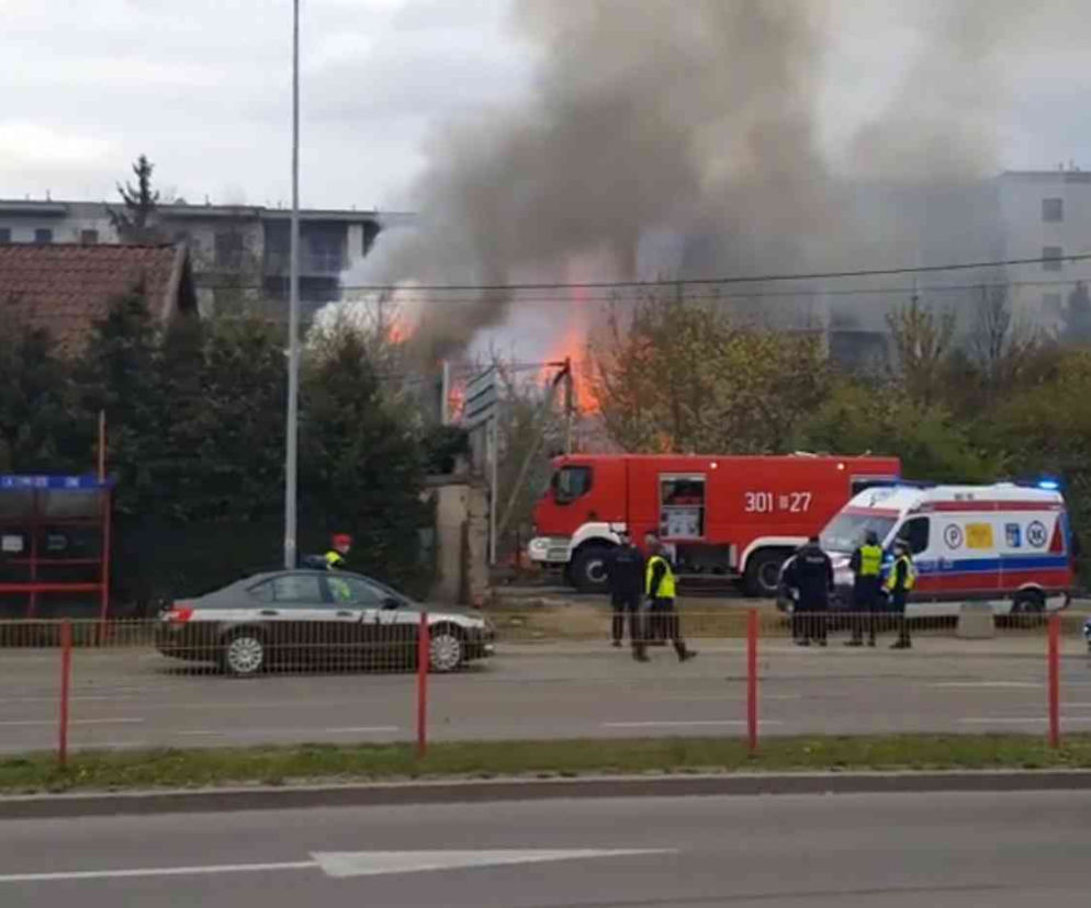Pożar domu w Białymstoku