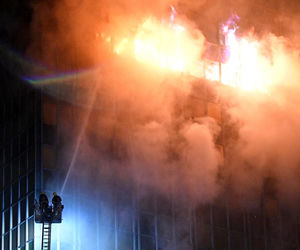 W wyniku pożaru niemal doszczętnie spłonął słynny wieżowiec w centrum Zagrzebia