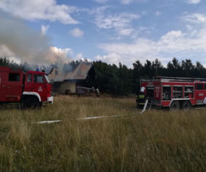 Pożar domków letniskowych