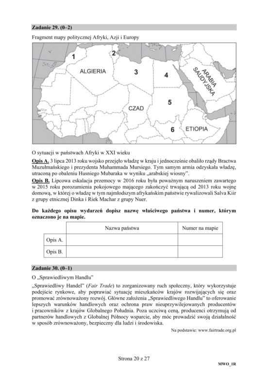Matura z WOSu 2020. Zobacz ARKUSZ CKE