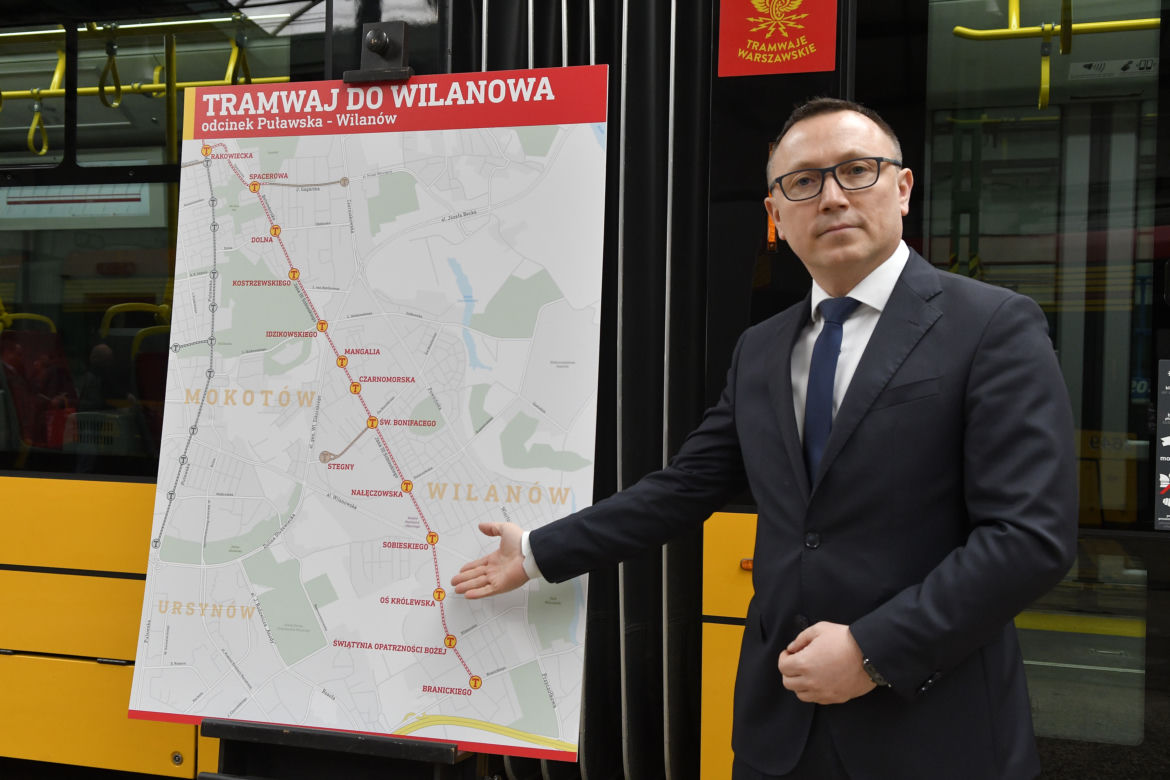 W pół godziny z Wilanowa do centrum. Umowa na nową trasę tramwajową podpisana