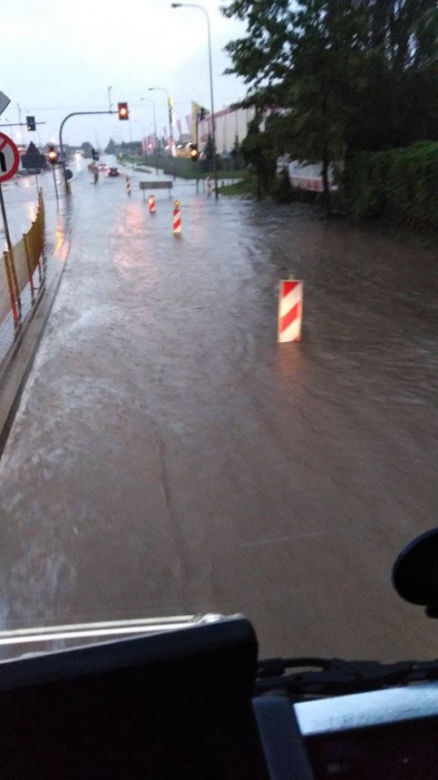 Białystok. Ulewa nad miastem 21.08.2019