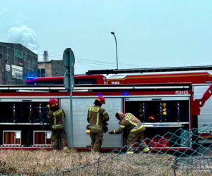 Pożar w Gliwicach. Spłonęły pomieszczenia stolarskie