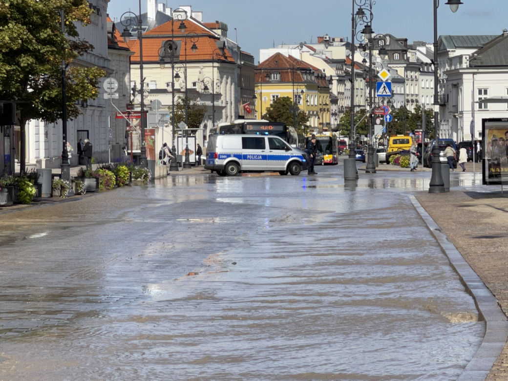 Wielka awaria wodociągowa w Śródmieściu