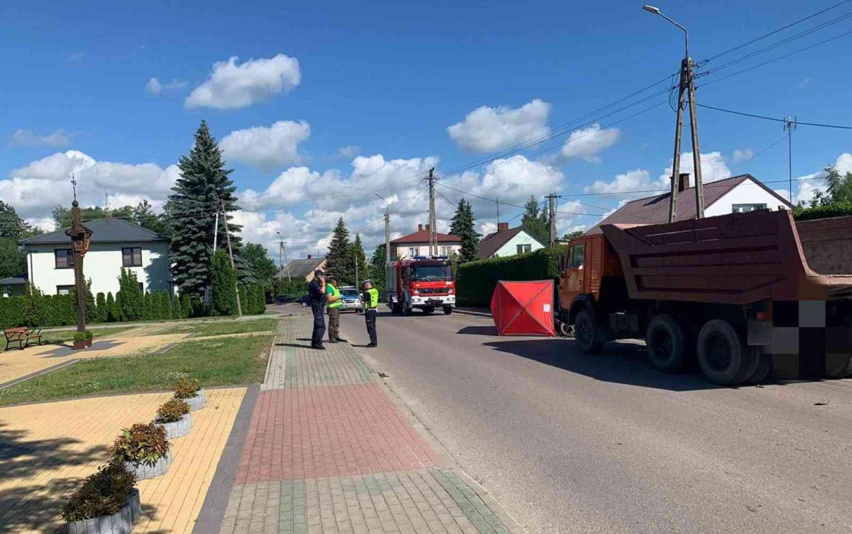 Wypadek w Puńsku. Zginął kierowca motoroweru