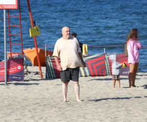 Marian Lichtman na plaży