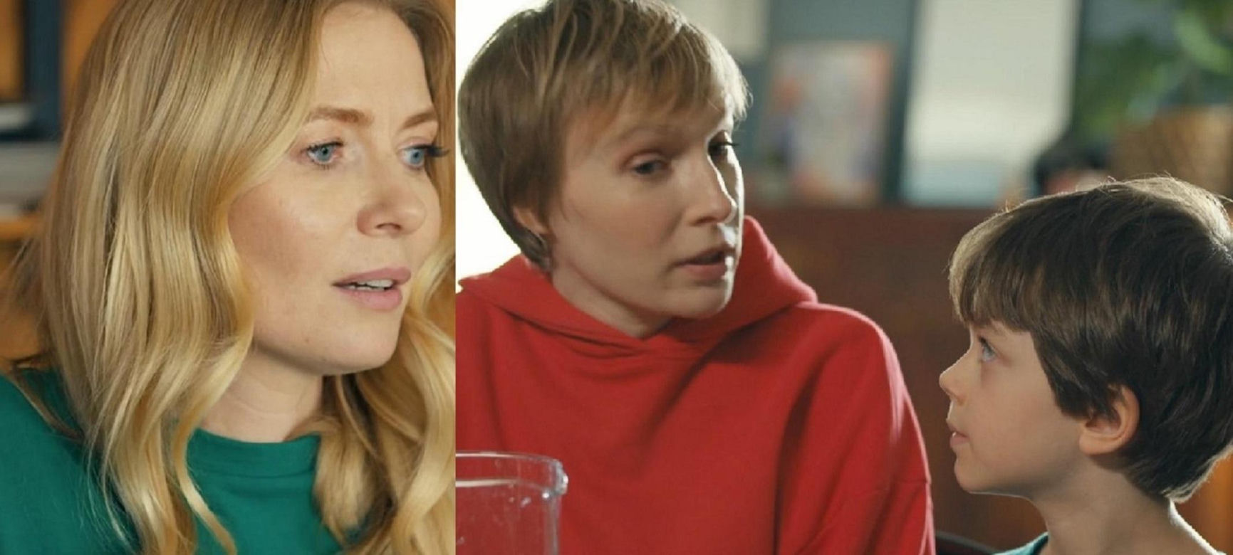 Barwy szczęścia. Dominika (Karolina Chapko), Sonia (Weronika Nockowska), Mateusz (Filip Kowalewicz) 