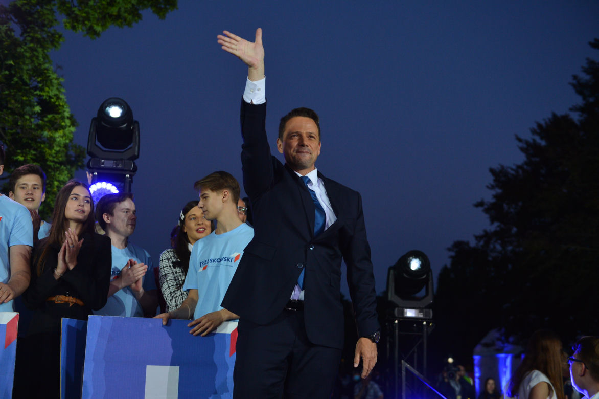 Wybory 2020. Wieczór wyborczy Rafała Trzaskowskiego