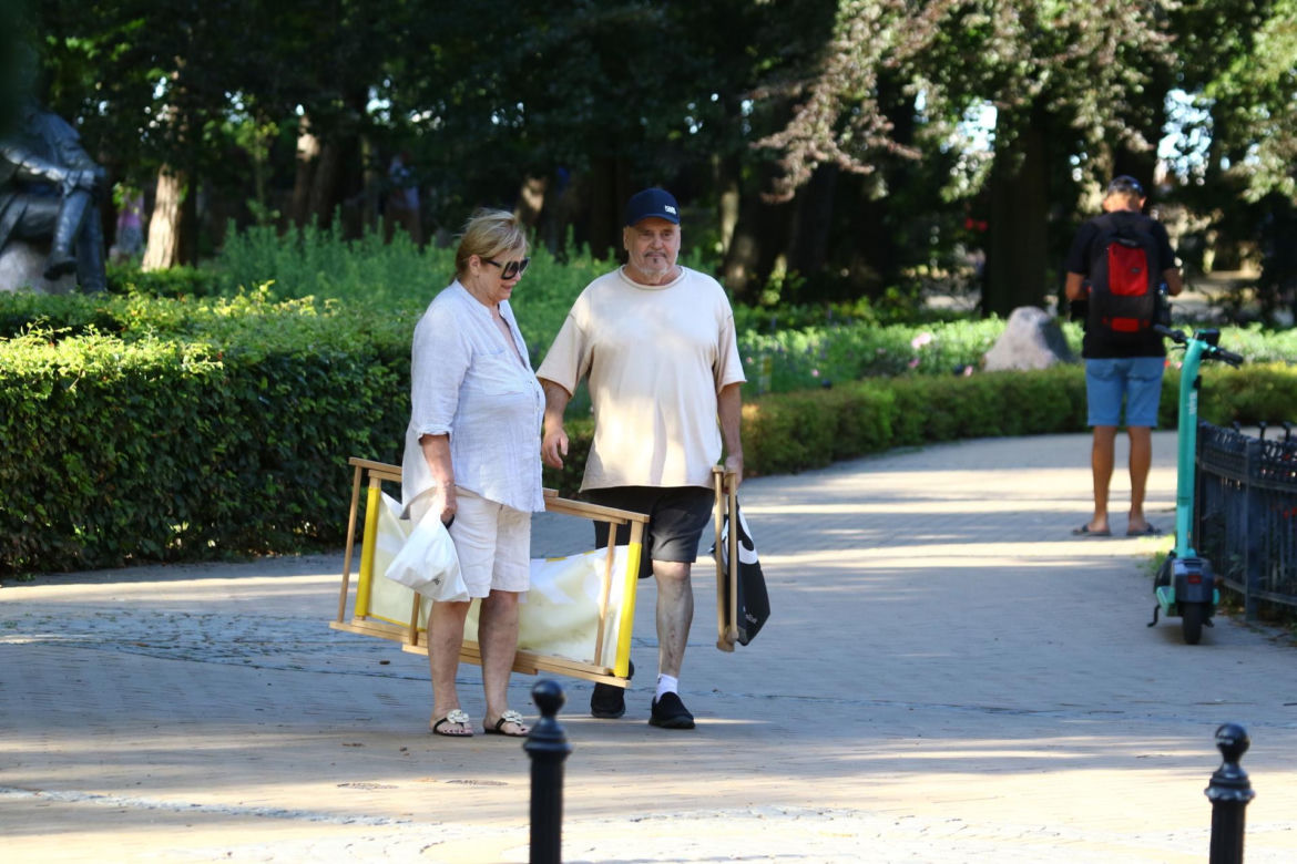 Marian Lichtman na plaży