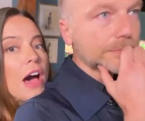 M jak miłość. Magda (Anna Mucha), Andrzej (Krystian Wieczorek)