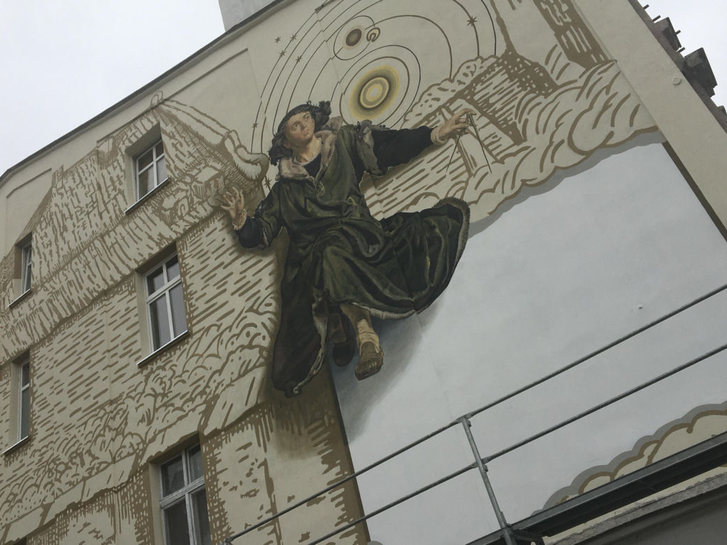 Mural Mikołaja Kopernika w Grudziądzu
