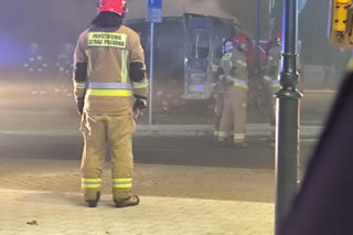 Pożar kampera w Ustce