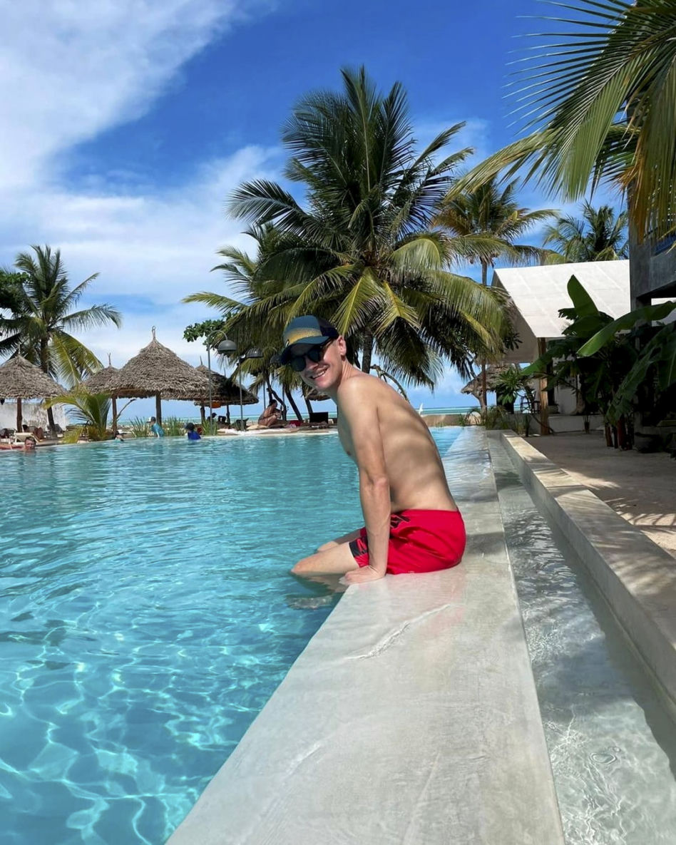 Mroczek wypoczywa na Zanzibarze