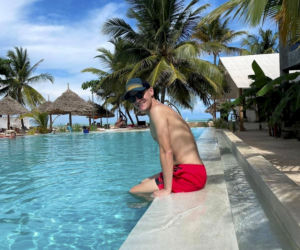 Mroczek wypoczywa na Zanzibarze