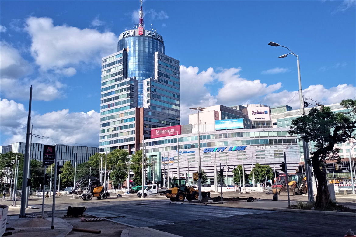 Przebudowa placu Rodła - czerwiec 2022