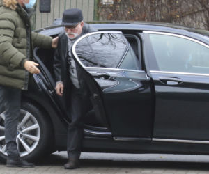 Lech Wałęsa na niedzielnej mszy