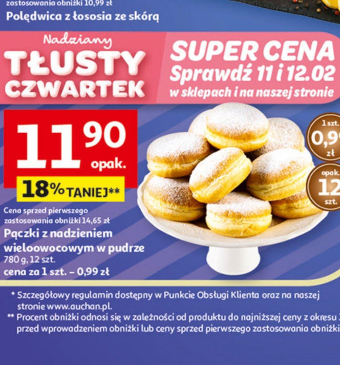 Ceny pączków Auchan 2026. Ile kosztują pączki w Auchan na Tłusty Czwartek?
