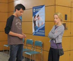 Pierwsza miłość. Sabina (Urszula Dębska), Mikser (Błażej Michalski)