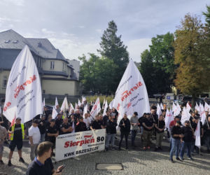 Protest górników i hutników