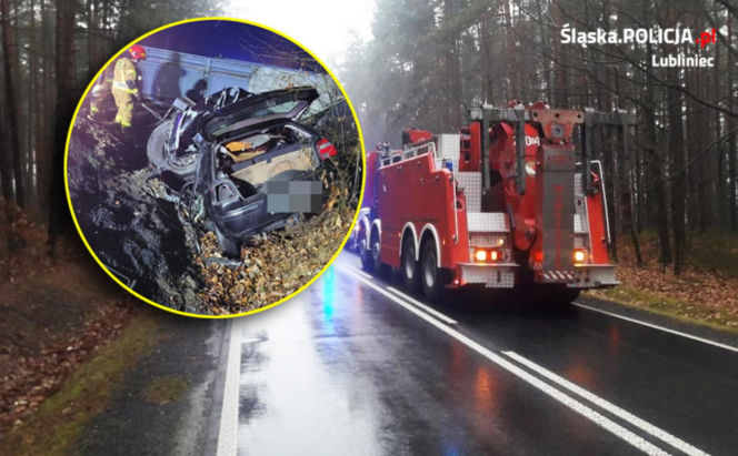 Urwała mu się przyczepa i zmiażdżyła osobówkę. Kierowca powędruje do więzienia