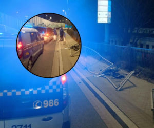 W środku nocy na moście w Warszawie doszło do wypadku. Kierowca zatrzymany