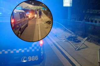 Nocny wypadek na Moście Gdańskim. Kierowca twierdził, że zasnął