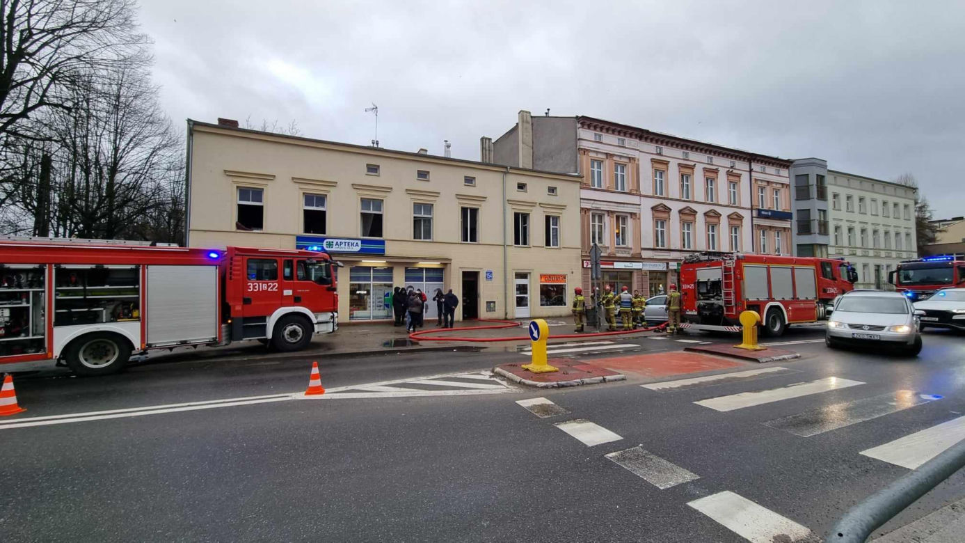 Pożar przy ul. Zwycięstwa w Koszalinie