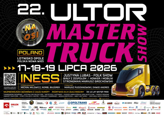 Potężne ciężarówki, koncerty i nocne show. Master Truck Show 2026 przyciągnie tłumy