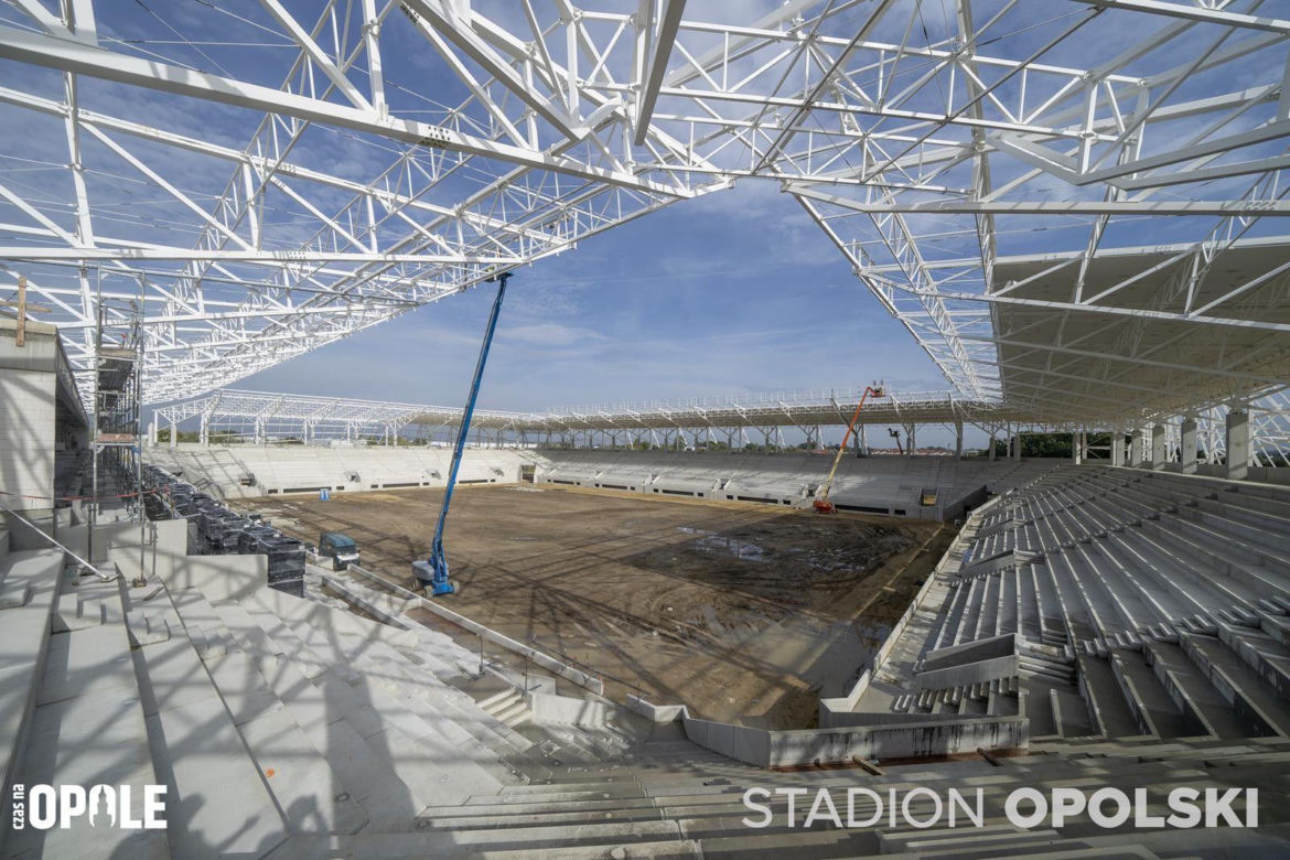 Stadion Opolski w budowie. Najnowsze zdjęcia