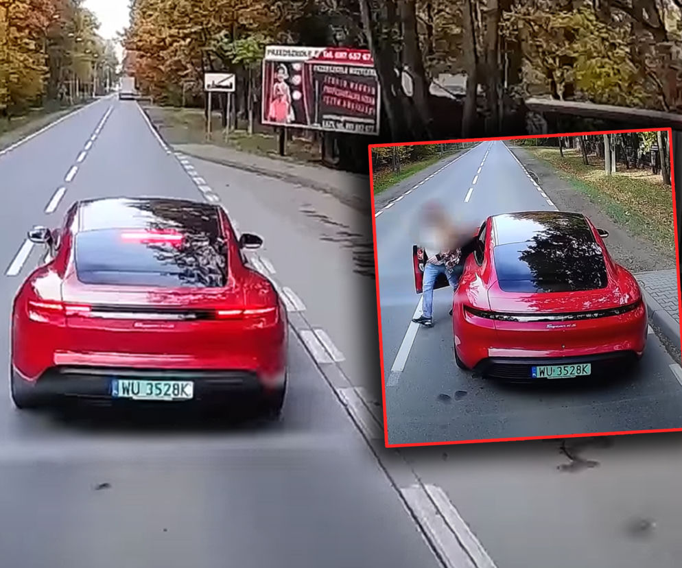 Wymusił pierwszeństwo i zablokował ruch