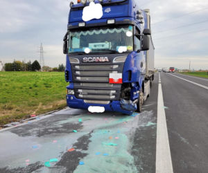 Poważny wypadek koło Torunia. Kierowca miał ogromne szczęście