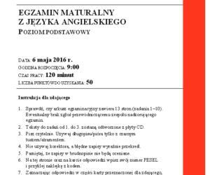 Matura 2016 język angielski