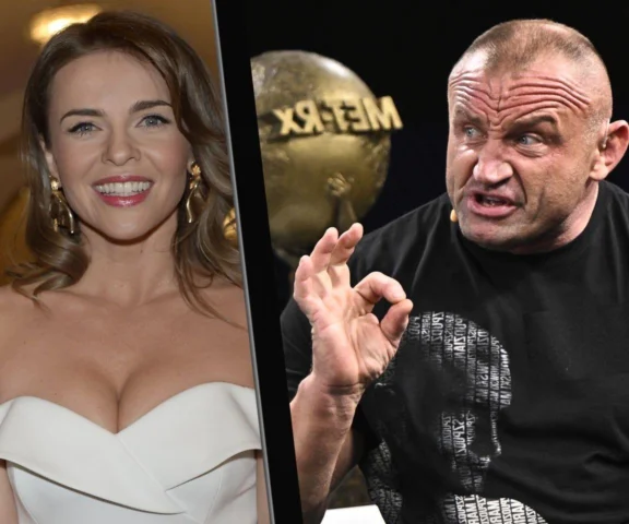 Prawie goła Herbuś wskoczyła na Pudziana! Mina siłacza mówiła wszystko!