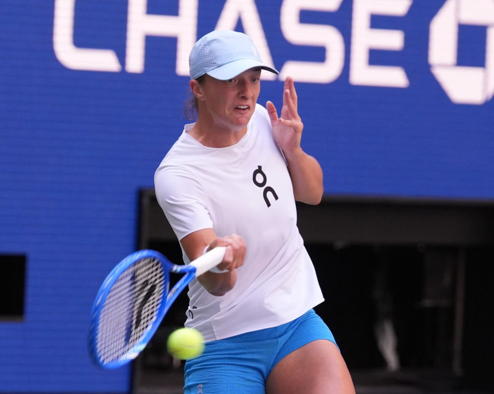 Iga Świątek, trening przed ćwierćfnałem US Open