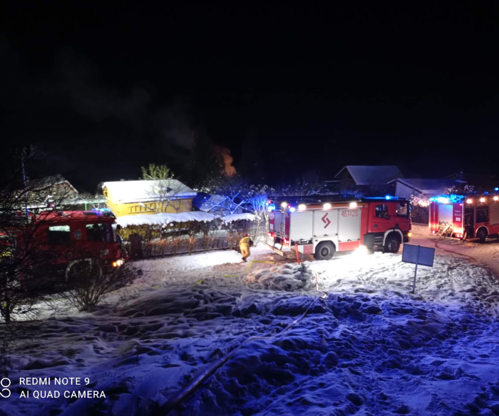 pożar działki iława